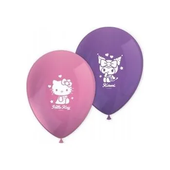 Balónek Latexové balónky Hello Kitty, vícebarevné, 23 cm, 8 ks