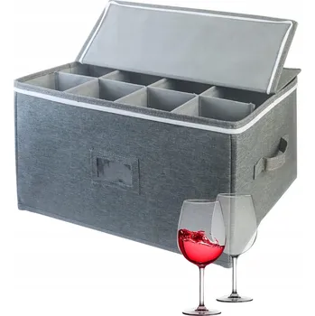 Sklenice Zásobník na stopce s oddělovací krabicí pro skleněné sklenice na víno