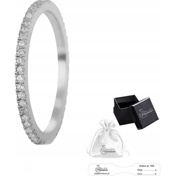 Prsten Stříbrný prsten s rhodiováním ryzost 925 se zirkony, jemný a Elegantní | vel. 16