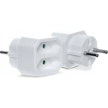 Elektrická zásuvka Elektrická Zásuvka rozbočka Plast-Rol bílá