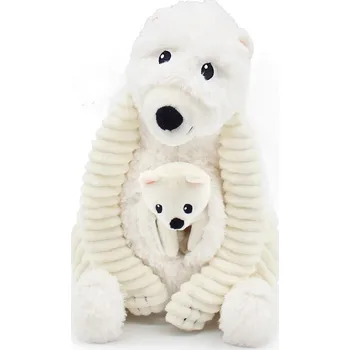 plyšák PTIPOTOS Plyšový polární medvěd Grobidou - máma s miminkem