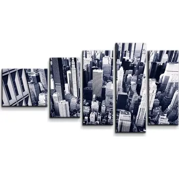 Obraz Sablio Obraz - 5-dílný Mrakodrapy 2 - 100x60 cm