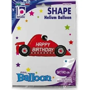 Balónek FÓLIOVÝ BALÓN ZÁVODNÍ AUTO ČERVENÉ XXL 140 Cm
