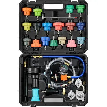 Autoelektronika Vevor Tlaková zkoušecí souprava chladicího systému, 47 dílů, 3 adaptéry