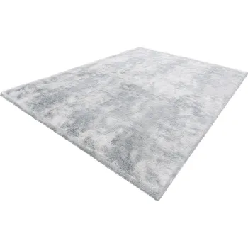 Vevor Plyšový koberec 2.74×3.66m, dlouhý vlas, světle šedý, protiskluz