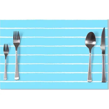 prostírání Sablio Prostírání Bílé linky na modré: 40x30cm
