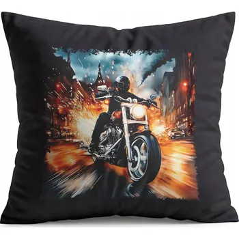 Polštář POLŠTÁŘ ČERNÝ DÁREK – MOTOCYKLOVÝ MOTOCYKL