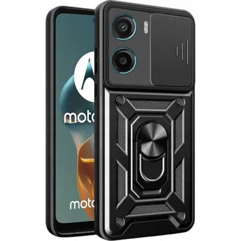 Pouzdro na mobilní telefon POUZDRO PRO MOTOROLA MOTO G05 / E15 DEFENDER SLIDE CASE + SKLO 9H