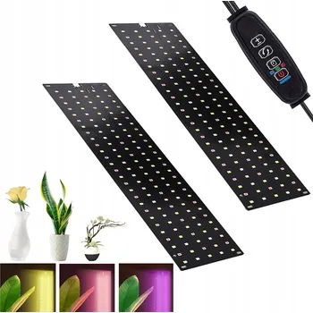 Osvětlení pro růst rostliny 2x LED pěstební světlo 20W Lampy pro pěstování rostlin Plné spektrum