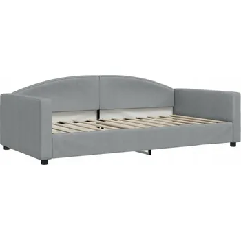 Pohovka Světle šedá pohovka s funkcí spaní 223 x 110 x 75 cm