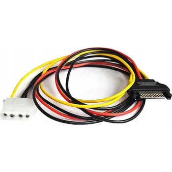 Napájecí kabel NAPÁJECÍ KABEL DELOCK MOLEX 4PIN NA 1xSATA 15PIN SAMICE 70CM 60138