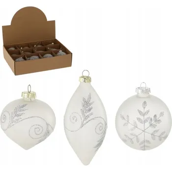 Vánoční ozdoba VÁNOČNÍ KOULE SKLENĚNÁ MATNÁ 8 CM