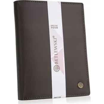 Peněženka Pánská kožená peněženka velká hnědá RFID Betlewski