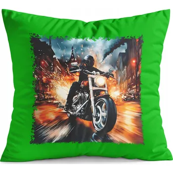 Polštář POLŠTÁŘ ZELENÝ DÁREK – MOTOCYKLOVÝ MOTOCYKL
