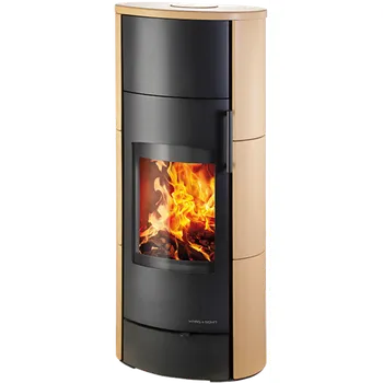 Krbová kamna ORBA, kachle matná písková/barva černá aspero