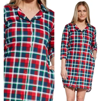 Dámská noční košile Noční košile Cornette , 3/4 rukáv, délka do půli stehen, velikost M