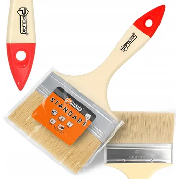 Malířský štětec ŠTĚTEC PLOCHÝ Malířský 100mm UNIVERZÁLNÍ Pro Malování Barev Laků Nábytku Z1-P