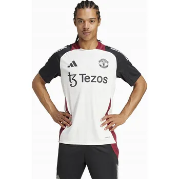 Pánské oblečení Tréninkové tričko adidas Manchester United Training JSY JE3726 bílé XL