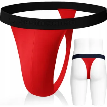 Kalhotky TANGA PÁNSKÉ slipy bavlněné sexy odvážné s ozdobnou gumou Tanga *S