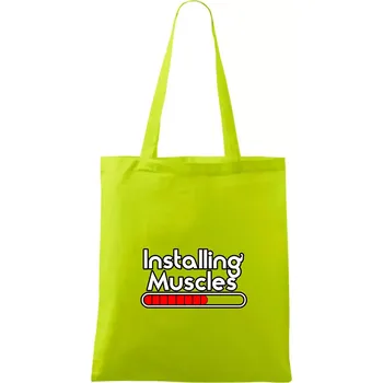 Installing Muscles - Taška bavlněná - 42 x 38 cm ( Limetková )