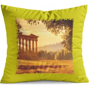 Polštář POLŠTÁŘ ŽLUTÝ DÁREK – ŘECKO PAMÁTKY VÝHLEDY KRÁSNÉ