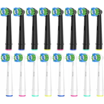 Elektrický zubní kartáček 16 kusů precizních náhradních hlavic ke kartáčkům kompatibilních zubních