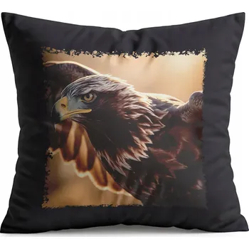 Polštář POLŠTÁŘ ČERNÝ DÁREK - ZVÍŘATA PTÁK OREL