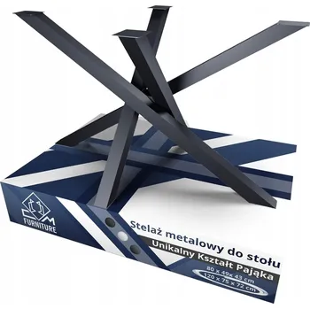 Jídelní stůl Kovová noha a rám pro stůl Pavouk ANTRACIT, nastavitelná