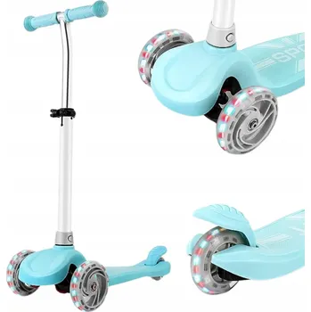 Koloběžka Tříkolová balanční koloběžka pro děti s nastavitelnou výškou a svítícími LED koly