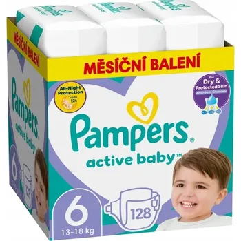 Plena PAMPERS Active Baby Plenky velikost 6 128 ks 13-18 kg