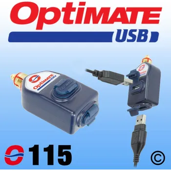 Auto-moto baterie OPTIMATE USB nabíječka do DIN autozásuvky CAN-BUS BMW, dvě USB-A zásuvky (3300MA)