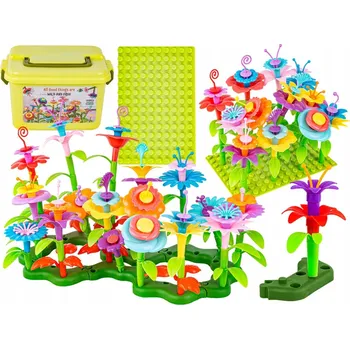 ostatní stavebnice STAVEBNICE PRO SESTAVENÍ KYTICE KVĚTIN ZAHRADA Sada kostek 135 dílů KVĚTINY