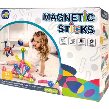ostatní stavebnice Magnetická stavebnice 58 ks