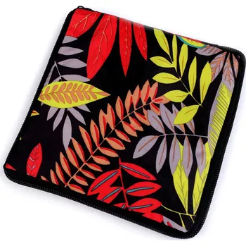 Skládací nákupní taška se zipem pevná 38x44 cm, střední, 33 černá list