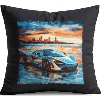 Polštář POLŠTÁŘ ČERNÝ DÁREK – AUTA SUPER AUTA PLÁŽ MĚSTO NOC