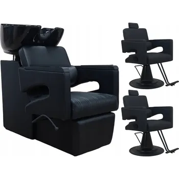 Kadeřnické křeslo Sada Gaja kadeřnický mycí box, kadeřnické křeslo, keramická mísa, armatura