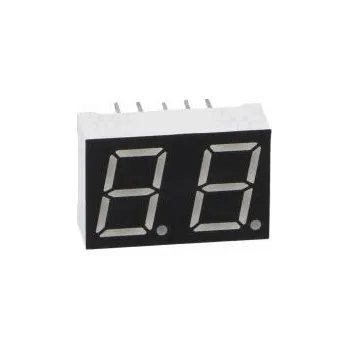 LED páska Zobrazovač LED sedmisegmentový 10mm modrá 60mcd anoda 0,39"