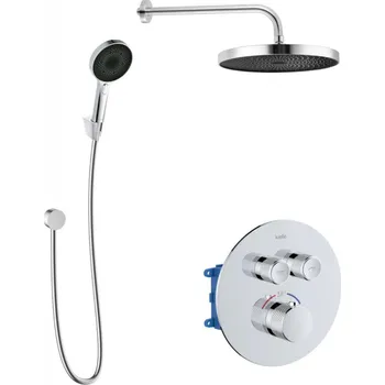 Sprchový set Kielle - Oudee Sprchový set s termostatickou baterií pod omítku, pro 2 spotřebiče, s příslušenstvím a tělesem, chrom 20602SPT20