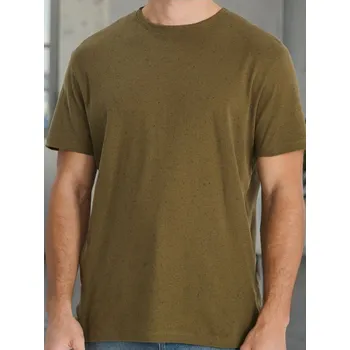 Pánská móda Sinsay - Tričko basic - khaki - 1024Z-87X - 1024Z-87X-XS