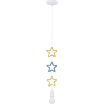 CANDELLUX Jednoduchá závěsná lampa sss 1x20W E27 iq kids gold+blue