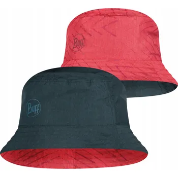 Klobouk Klobouk BUFF TRAVEL BUCKET HAT COLLAGE RED-BLACK M/L