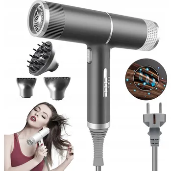 Fén Lehký Profesionální Ionizační Fén s Difuzérem Černý 1000W