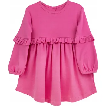 Dívčí šaty Dívčí šaty s dlouhým rukávem růžové Nicol, vel. 92