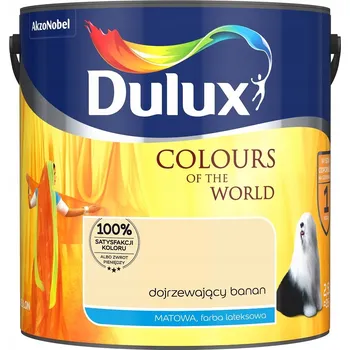 barva na zeď DULUX WORLD LATEXOVÁ BARVA NA ZDĚNY Zrající banán 2,5 l