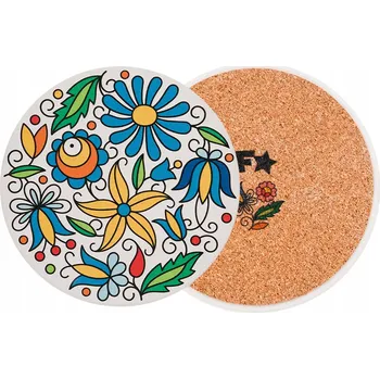 KERAMICKÁ PODLOŽKA POD HRNEK FOLK - KAŠUBSKÉ VZORY FOLKSTAR