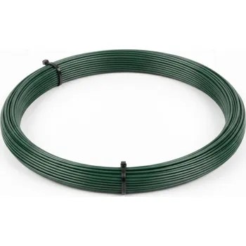 Příslušenství pro plot Drát vázací poplastovaný 1,4 mm/50 m v zelené barvě RAL 6005