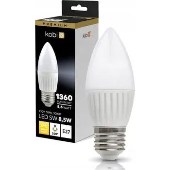 Žárovka LED žárovka SW 8,5W E27 3000K teplá bílá Kobi Premium