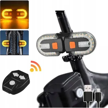 Cyklosvítilna SMĚROVKY PRO JÍZDNÍ KOLO SIGNALIZACE ZADNÍ LED DÁLKOVÉ OVLÁDÁNÍ OSVĚTLENÍ BLIKAČ KOLO