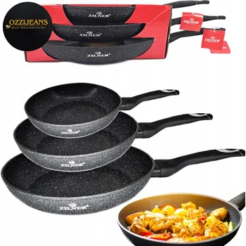 Pánev SADA PÁNVEK NA INDUKCI 3 KS PREMIUM KOMPLET PLYN NEPŘILNAVÝ POVRCH