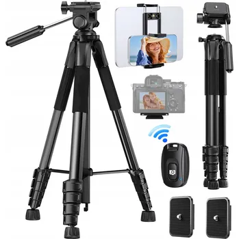 Stativ STATIV NA FOTOAPARÁT Stativ + Držák na Telefon Přenosný s Odnímatelnou Video Hlavou